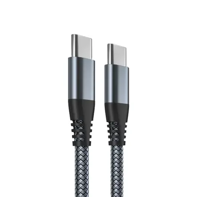 Podatkovni kabel za hitro polnjenje Type-c PD, kabel USB C v USB C Grey