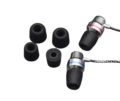 Nadomestni ušesni čepki s spominsko peno, 4,7-5,5 mm - 3 pari Black