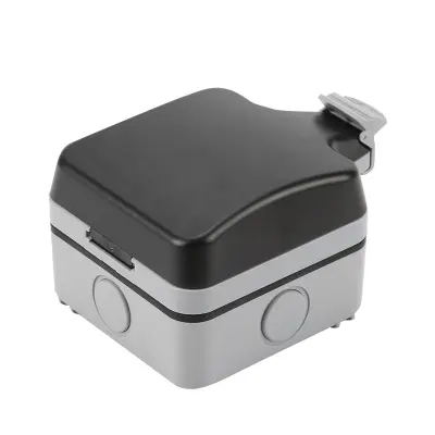 Zunanja vodoodporna enojna odvodna škatla, pokrov odtoka in zaščita Gray