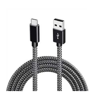 USB-A 2.0 v USB C kabel s 3A hitrim polnjenjem Black 1 m