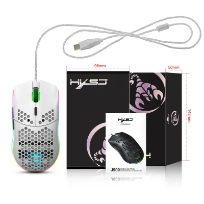 Žična igralna miška z RGB, 6 nastavljivimi DPI, 6 gumbi White