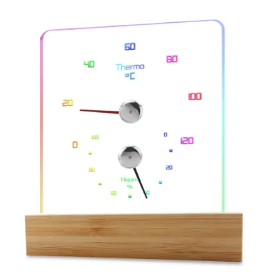 Termometer za savno Higrometer z RGB svetlobo