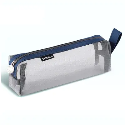 Prozorna mrežasta torbica za svinčnike Blue