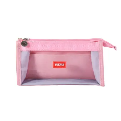 Trislojna torbica za svinčnike velike zmogljivosti za organizirano shranjevanje Pink