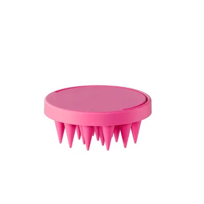 Silikonski masažer in krtača za šamponiranje lasišča Pink