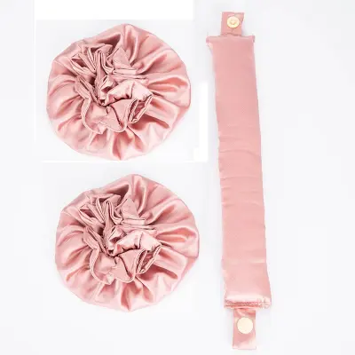 Svilen trak za lase, 1 komplet Pink