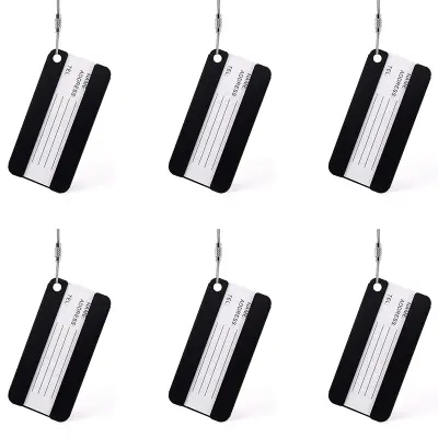 Set 6 oznak za prtljago - Luggage tags Black