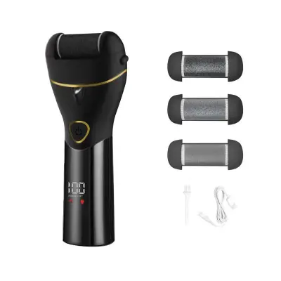 Električni odstranjevalec žuljev na nogah s palico za polnjenje Black