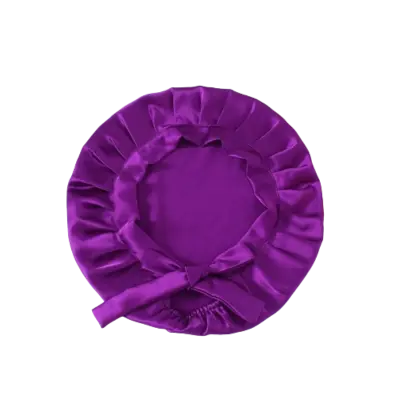 Spalna kapa za dolge lase, 100% murvina svila Purple