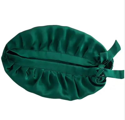 16 Momme Mulberry Silk spalna kapa Green