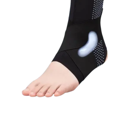 Izjemno tanka nevidna opora za gleženj Black XL