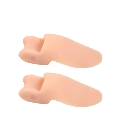 2 paketa korektorjev za palec, protizdrsna, udobna, pralna, za večkratno uporabo Beige