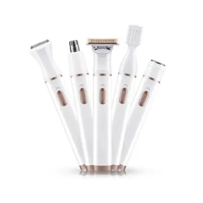 Električni brivnik in prirezovalnik 5 v 1 za ženske