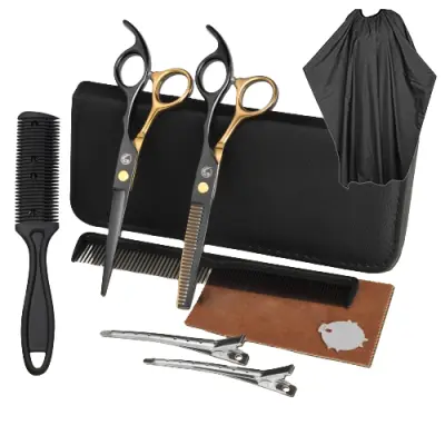 Orodje za striženje las s ogrinjalom Black+Gold