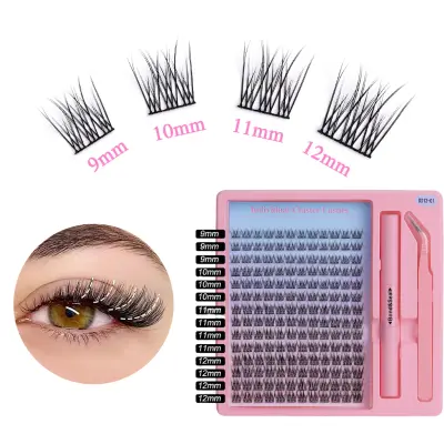 Umetne trepalnice, 168 grozdov - DIY podaljševanje trepalnic