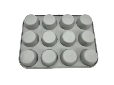 Silikonski model za torte - 12 skodelic za mafine Grey