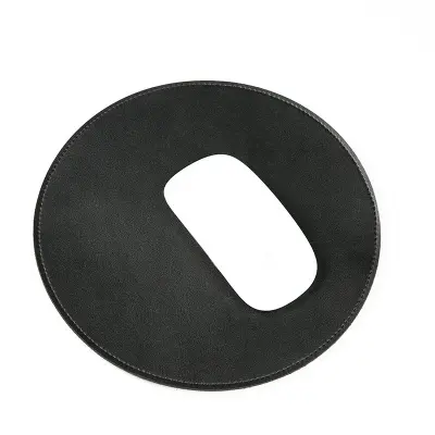 Okrogla podloga za miško iz mikrovlaken Black