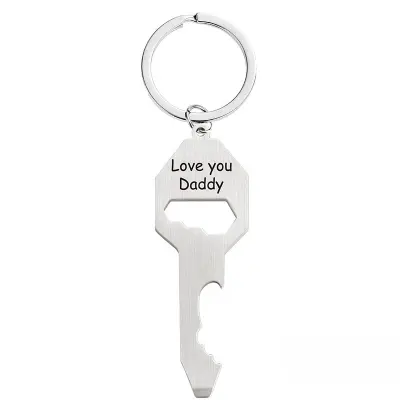 Obesek za ključe z odpiračem za steklenice Silver