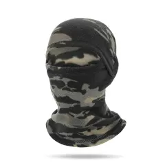 Kolesarska balaclava iz flisa - odporna na veter in topla Black+Green