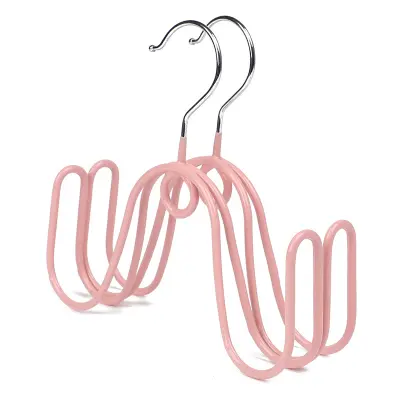 Večnamenski obešalniki za čevlje z dvojnimi kavlji Pink
