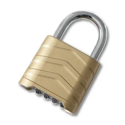 New Bottom Opening Combination Padlock Gold