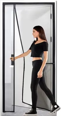 Vrata iz steklenih vlaken z magnetnim zapiranjem Black S