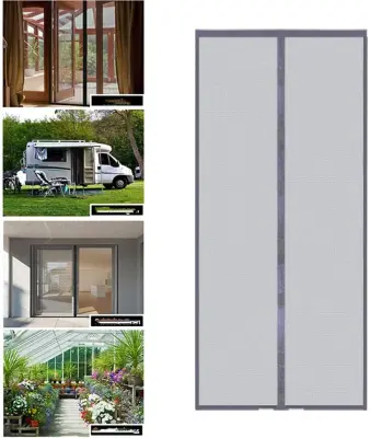 Mreža proti komarjem za vrata Grey S