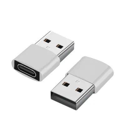 2 paketa adapterjev USB-C na USB za prenos podatkov in polnjenje Silver