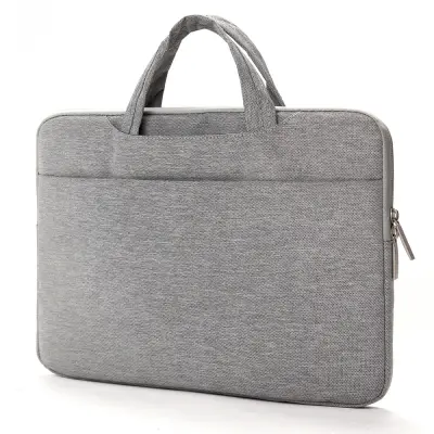 Ovitek za prenosni računalnik, zaščitni ovitek za prenos računalnika, odporen na udarce, s sprednjim žepom Grey XL