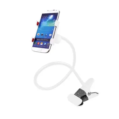 Univerzalno upogljivo posteljno držalo Gooseneck za pametni telefon in mobilni telefon White