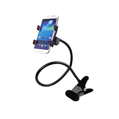 Univerzalno upogljivo posteljno držalo Gooseneck za pametni telefon in mobilni telefon Black
