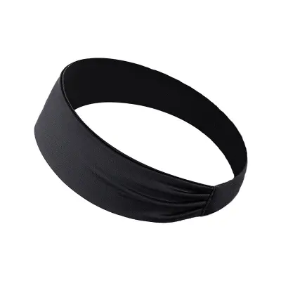 Športni naglavni trak, trak za usmerjanje znoja, nedrseč naglavni trak proti potenju Black