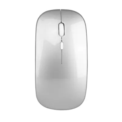 Brezžična miška 2.4G - tiha optična računalniška miška Silver