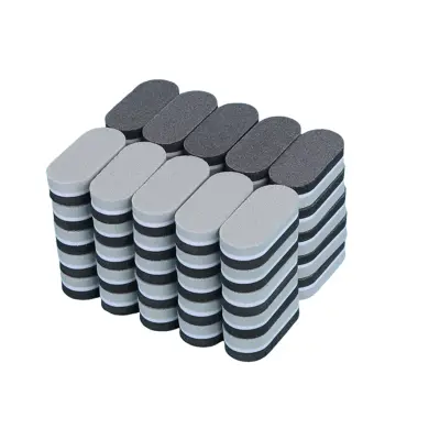 Mini gobaste pilice za nohte - črne in sive (50 kosov)