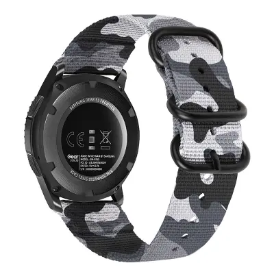 Najlonski pašček za uro Samsung Galaxy Watch 4 & Huawei GT 4 Camouflage gray  Model 2