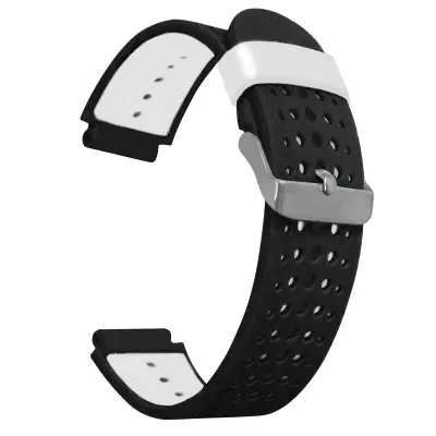 Črno-bel silikonski pašček za uro za Garmin Forerunner 235
