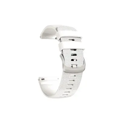 Bel silikonski pašček za uro 20 mm za Garmin Active 5, Venu 2 Plus White