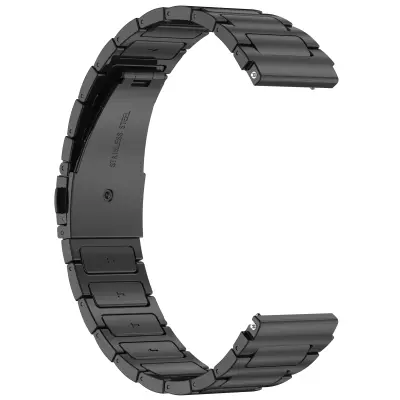 22 mm jeklen pašček za uro, za Samsung, Huawei Black