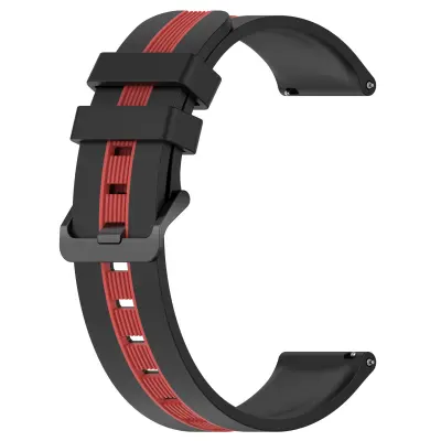 20 mm silikonski pas za ure Samsung in Huawei Black+Grey