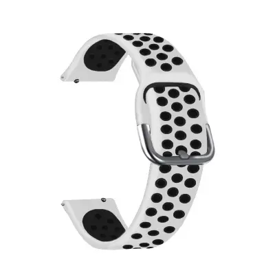 Silikonski pašček za uro Samsung Gear S3/Galaxy Watch 46 mm White+Black