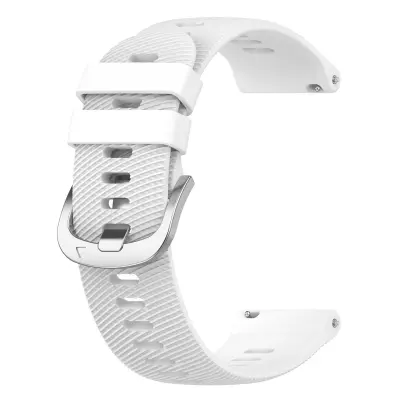 20 mm univerzalni silikonski pas za uro s križnim vzorcem za Samsung, Garmin, Huawei White