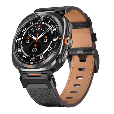 Usnjen pašček za Samsung Watch 7 Ultra 47 mm Black