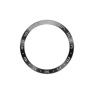 Črna ura z belimi črkami, združljiva z uro Samsung Watch 6 Black 36,5 mm/44 mm