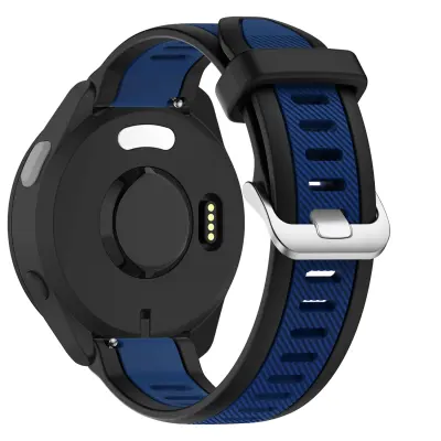 Silikonski pašček za pametne ure Garmin Blue+Black 20 mm