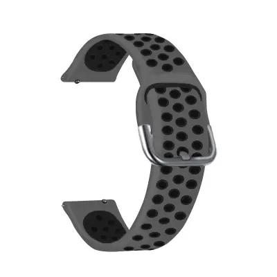 Silikonski pašček za uro Samsung Gear S3/Galaxy Watch 46 mm Grey+Black