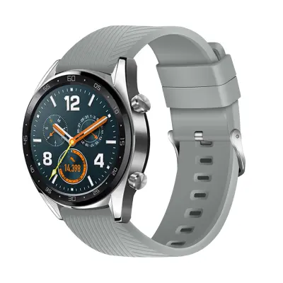 Silikonski pašček za uro za Huawei GT4/Samsung Galaxy Watch 4 Grey 20 mm