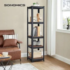 SONGMICS stojalo za knjige in shranjevanje 5 polic Vintage