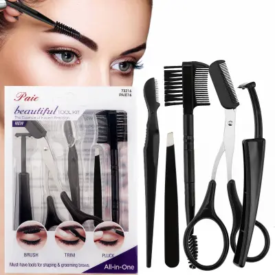 5-delni set škarij za obrvi iz nerjavečega jekla