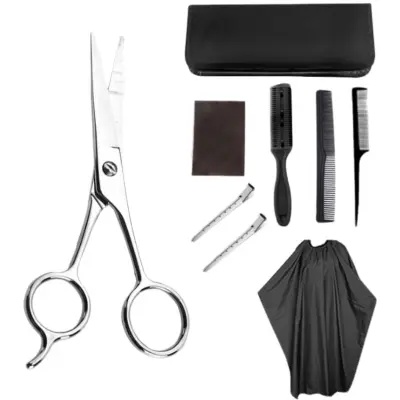 Profesionalni 10-delni komplet za striženje las za uporabo doma in v salonu