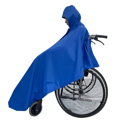 Vodoodporna prevleka za pončo za invalidske vozičke Blue